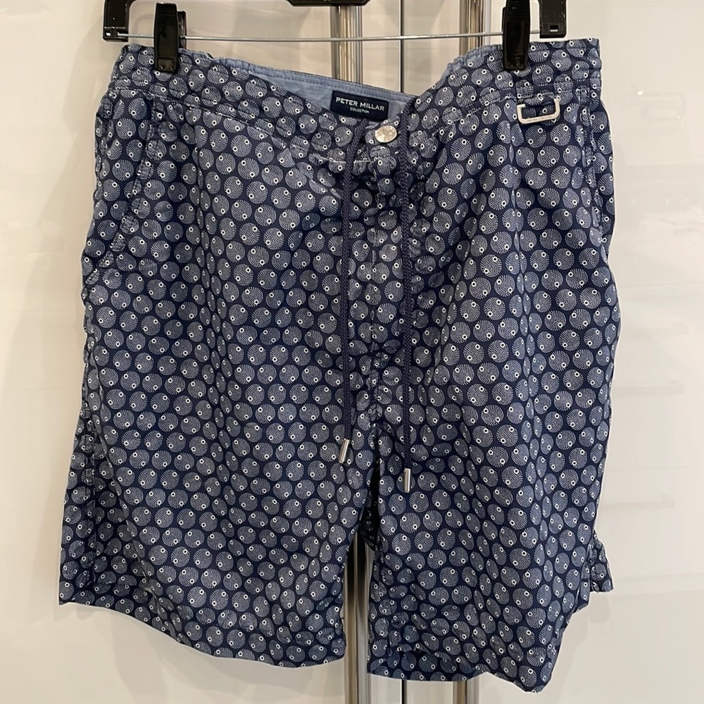Navy Peter Millar Collection Swim Shorts